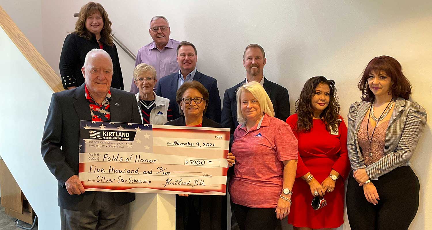 Kirtland Federal Credit Union Donates 5 000 To Folds Of Honor 